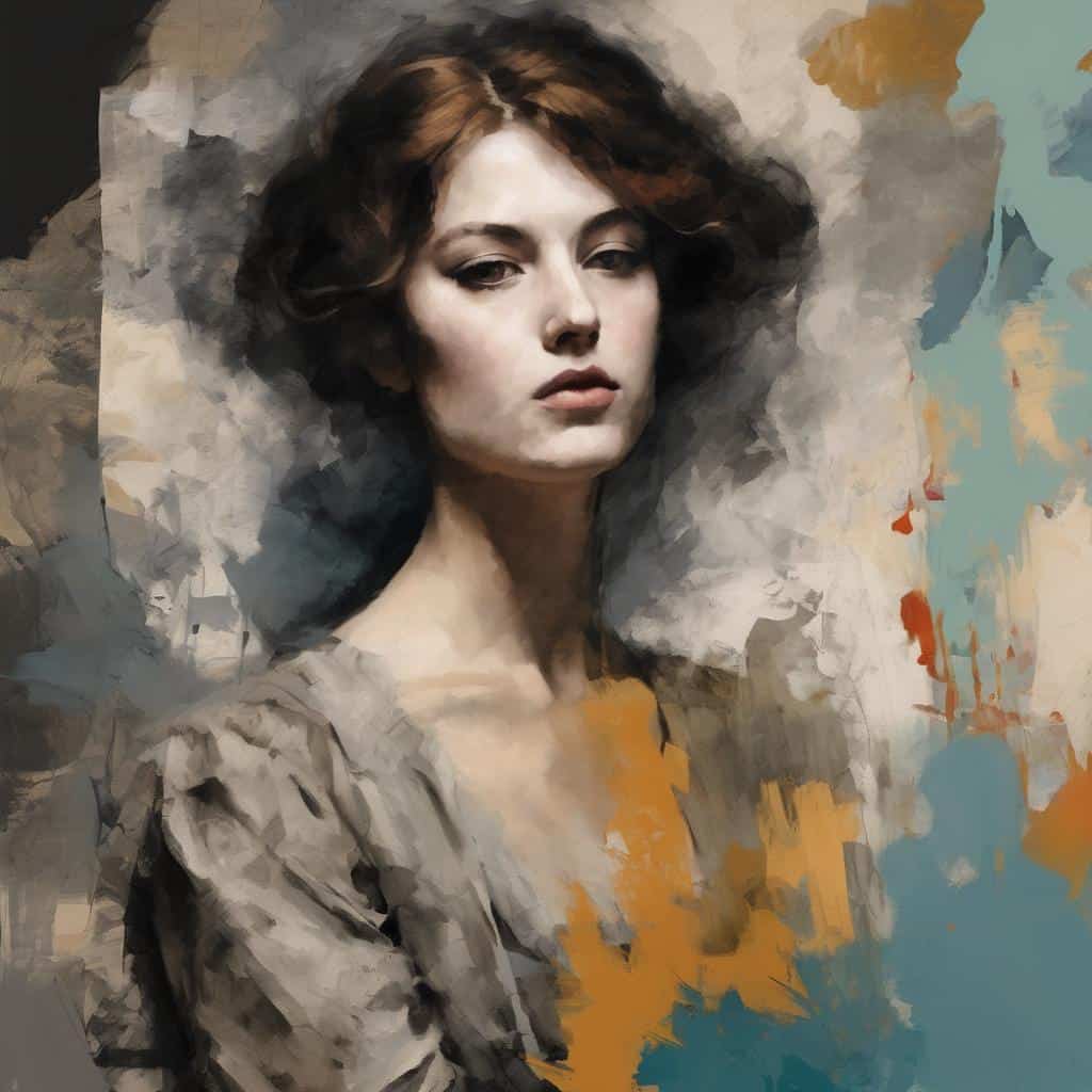 Ομορφο πορτρέτο γυναίκας με έντονο φως και ελαφριά θολότητα, αναδεικνύοντας την αντίθεση μεταξύ φωτός και σκιάς, σε καλλιτεχνικό ύφος.